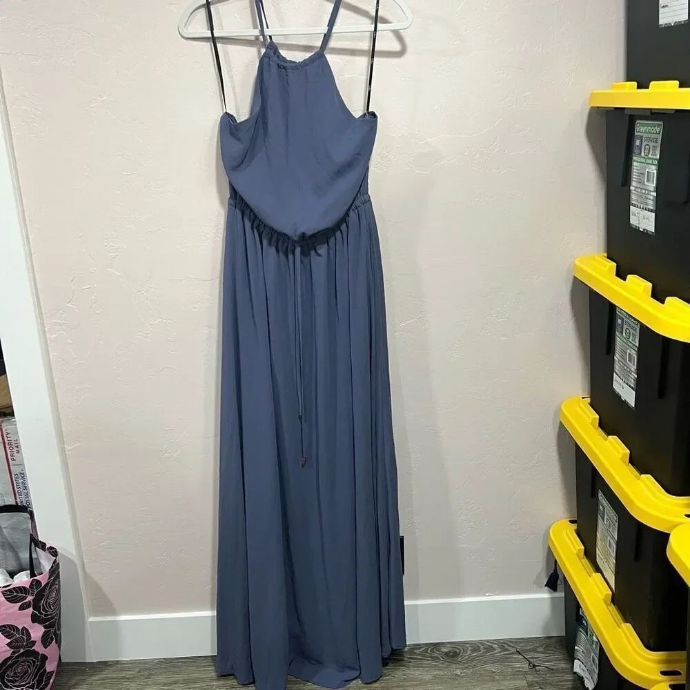 Be Mellow Denim Blue Maxi Dress